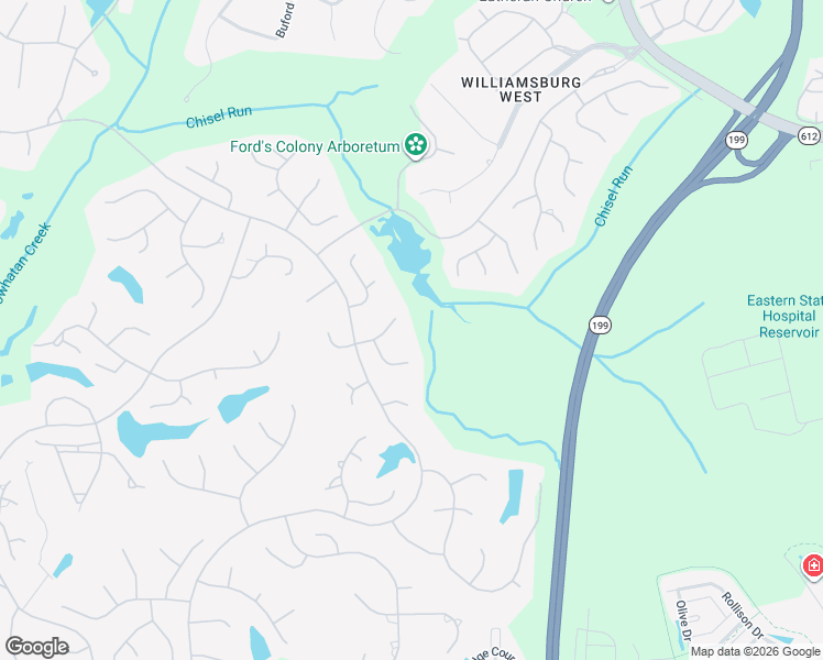 map of restaurants, bars, coffee shops, grocery stores, and more near 109 Lothian in Williamsburg