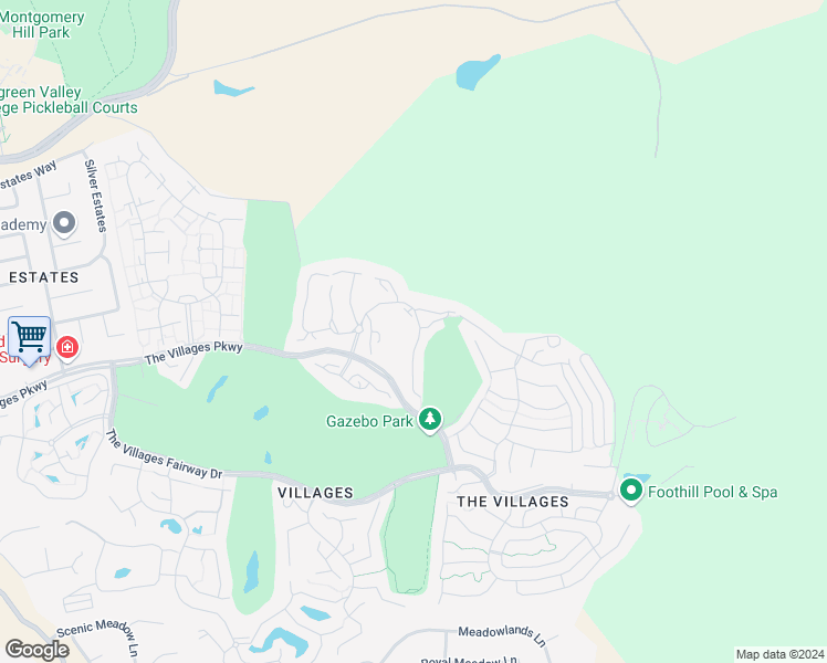 map of restaurants, bars, coffee shops, grocery stores, and more near 7335 Via Laguna in San Jose
