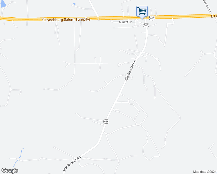 map of restaurants, bars, coffee shops, grocery stores, and more near 1225 Violet Drive in Forest