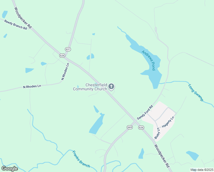 map of restaurants, bars, coffee shops, grocery stores, and more near 7200 Woodpecker Road in Chesterfield