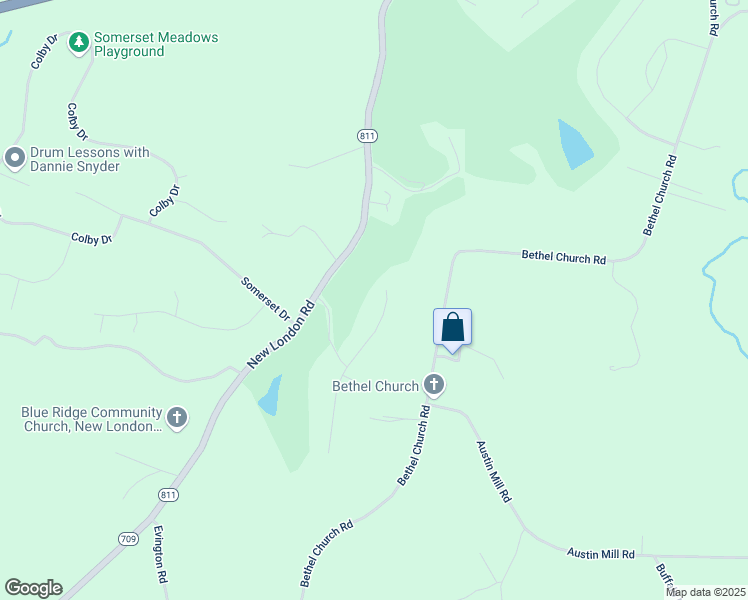 map of restaurants, bars, coffee shops, grocery stores, and more near 1172 North Fairway Drive in Forest