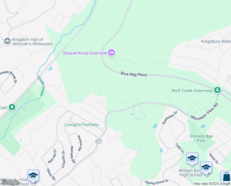 map of restaurants, bars, coffee shops, grocery stores, and more near 2064 Heys Lane in Vinton
