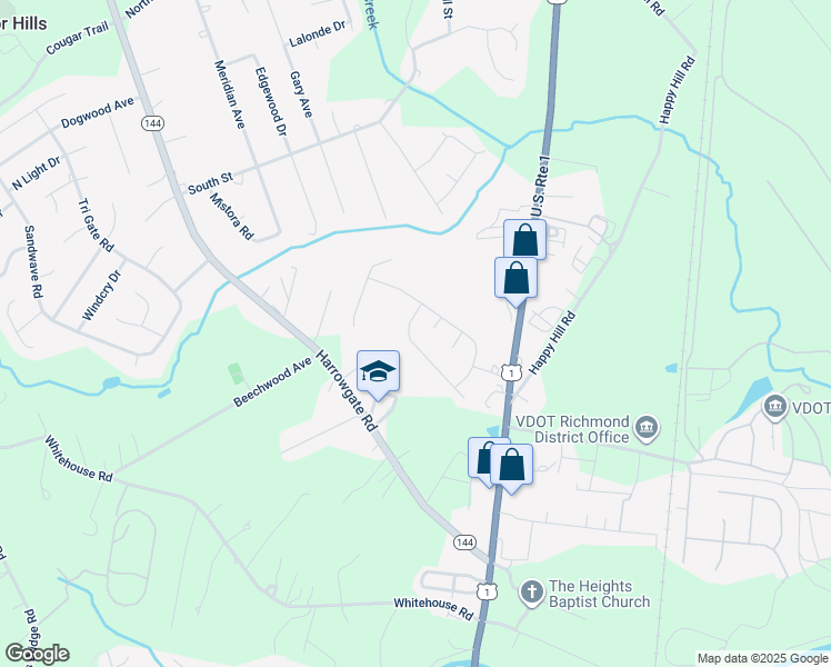 map of restaurants, bars, coffee shops, grocery stores, and more near 2814 Amherst Ridge Loop in Chesterfield County