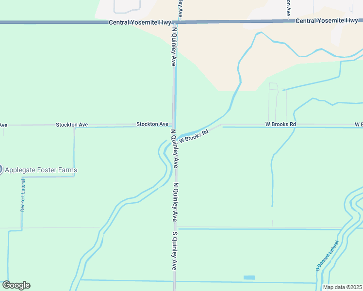 map of restaurants, bars, coffee shops, grocery stores, and more near 5995 West Brooks Road in Merced