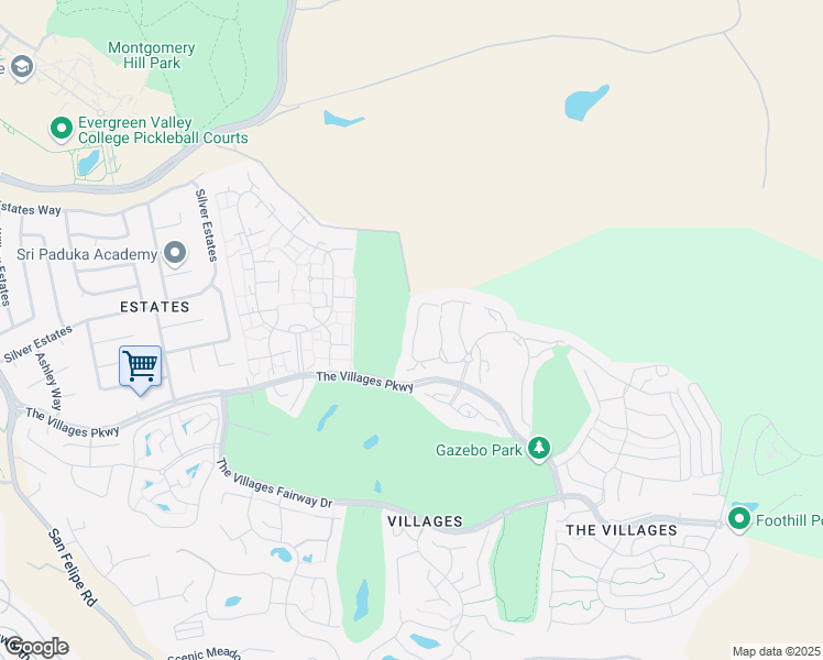 map of restaurants, bars, coffee shops, grocery stores, and more near 7034 Vía Valverde in San Jose