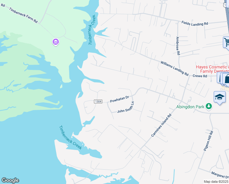 map of restaurants, bars, coffee shops, grocery stores, and more near 6833 John Smith Lane in Gloucester Point