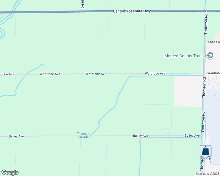 map of restaurants, bars, coffee shops, grocery stores, and more near 2687 Wardrobe Avenue in Merced
