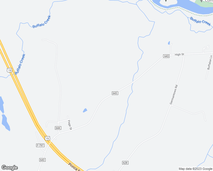 map of restaurants, bars, coffee shops, grocery stores, and more near 2282 Back Hampden Sydney Road in Farmville