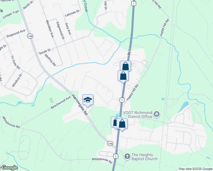 map of restaurants, bars, coffee shops, grocery stores, and more near 2906 Amherst Ridge Way in Chesterfield County
