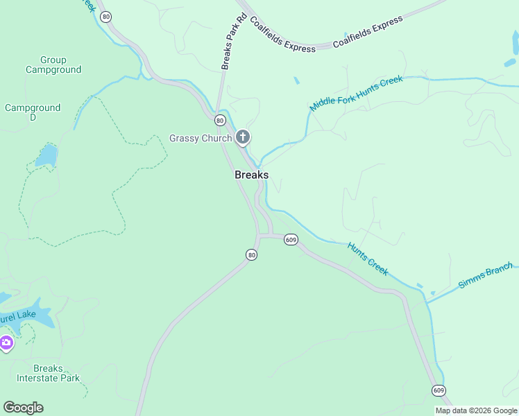 map of restaurants, bars, coffee shops, grocery stores, and more near Helen Henderson Highway in Haysi