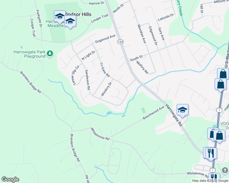 map of restaurants, bars, coffee shops, grocery stores, and more near 3804 Seasigh Court in Chester