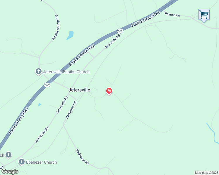 map of restaurants, bars, coffee shops, grocery stores, and more near 6340 Tower Lane in Jetersville