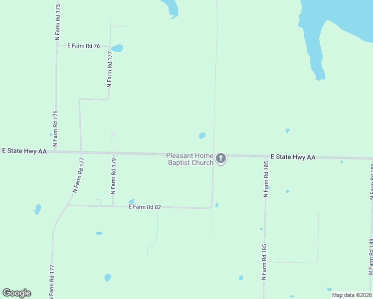 map of restaurants, bars, coffee shops, grocery stores, and more near 3327-3589 East State Highway Aa in Springfield
