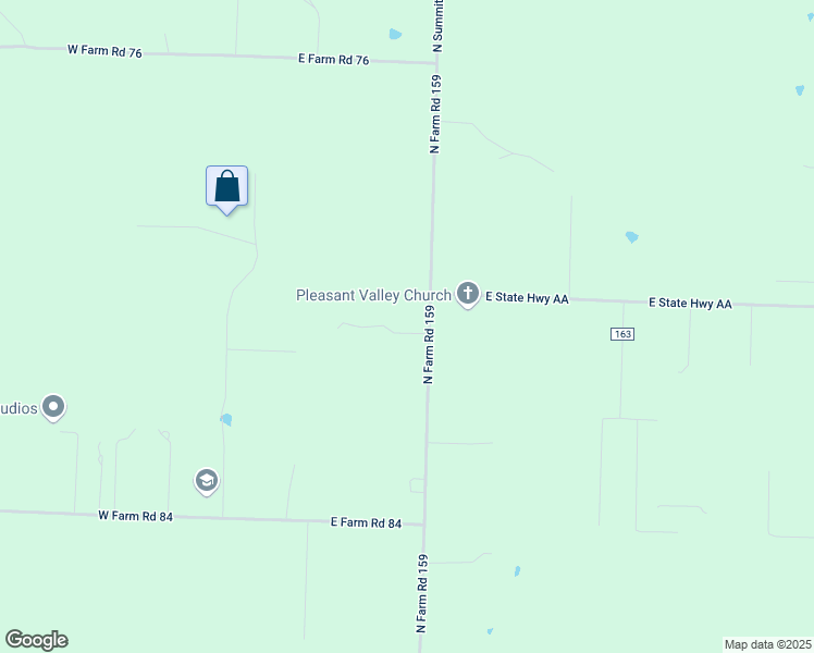 map of restaurants, bars, coffee shops, grocery stores, and more near 5413 North Farm Road 159 in Springfield