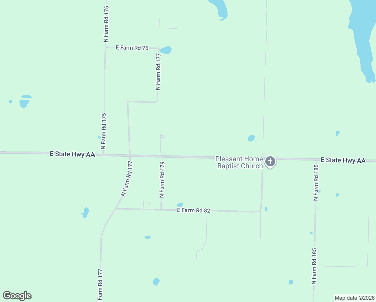 map of restaurants, bars, coffee shops, grocery stores, and more near 3327 East State Highway AA in Springfield