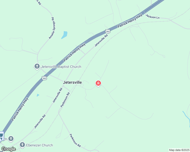 map of restaurants, bars, coffee shops, grocery stores, and more near 6340 Tower Lane in Jetersville