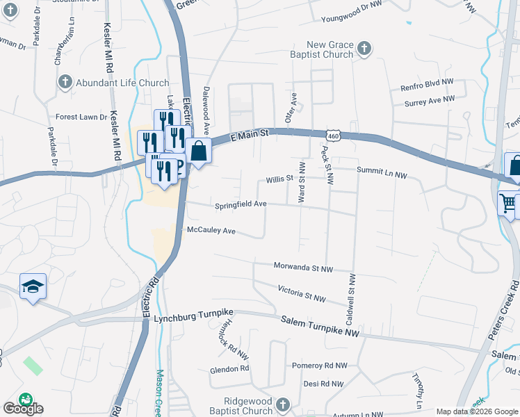 map of restaurants, bars, coffee shops, grocery stores, and more near in Salem