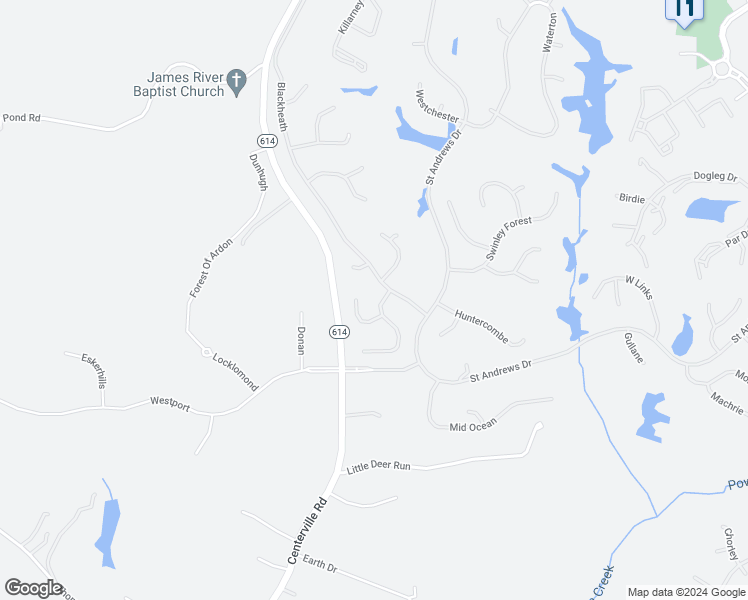 map of restaurants, bars, coffee shops, grocery stores, and more near 102 Westward Ho in Williamsburg