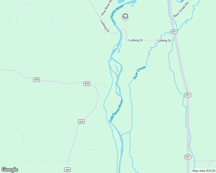 map of restaurants, bars, coffee shops, grocery stores, and more near 2462 County Road 505 in Bayfield