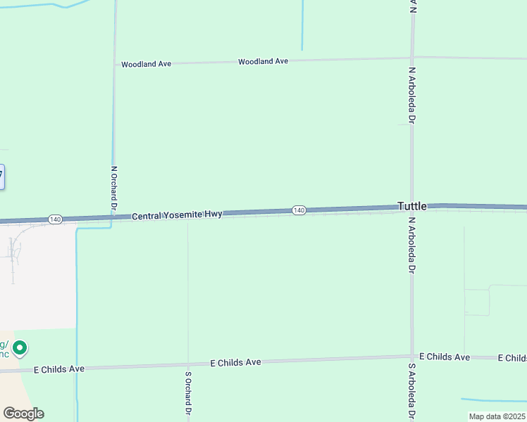 map of restaurants, bars, coffee shops, grocery stores, and more near 40021 Central Yosemite Highway in Merced
