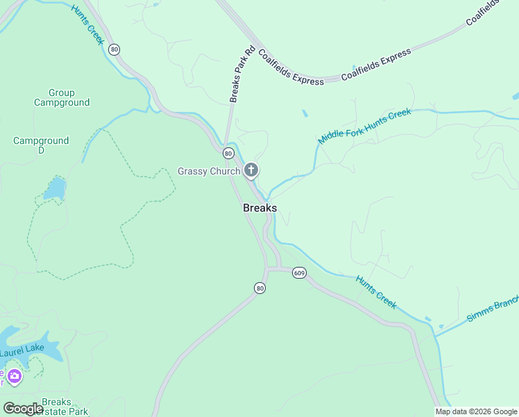 map of restaurants, bars, coffee shops, grocery stores, and more near in Breaks