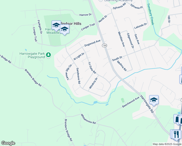 map of restaurants, bars, coffee shops, grocery stores, and more near 3800 Passage Way Drive in Chester