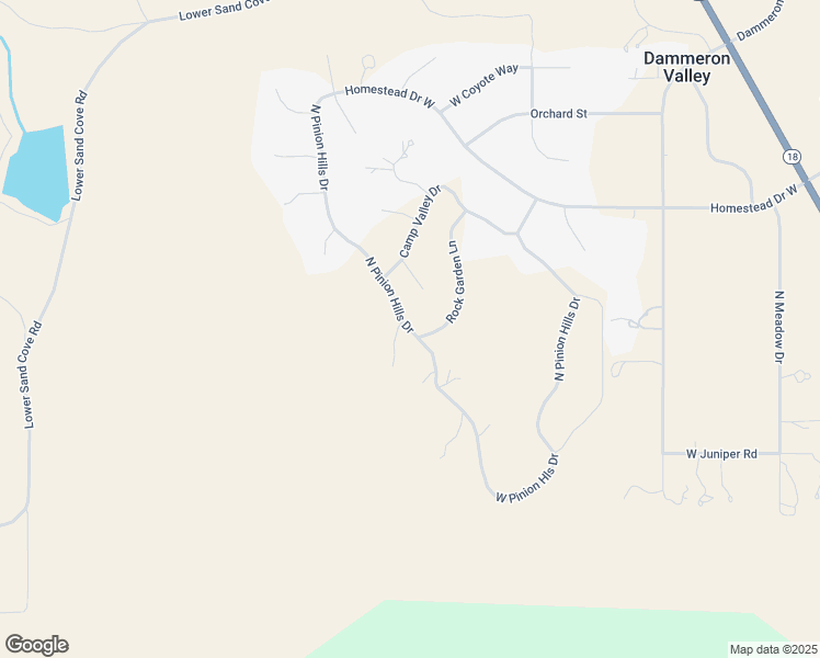 map of restaurants, bars, coffee shops, grocery stores, and more near North Pinion Hills Drive in Dammeron Valley