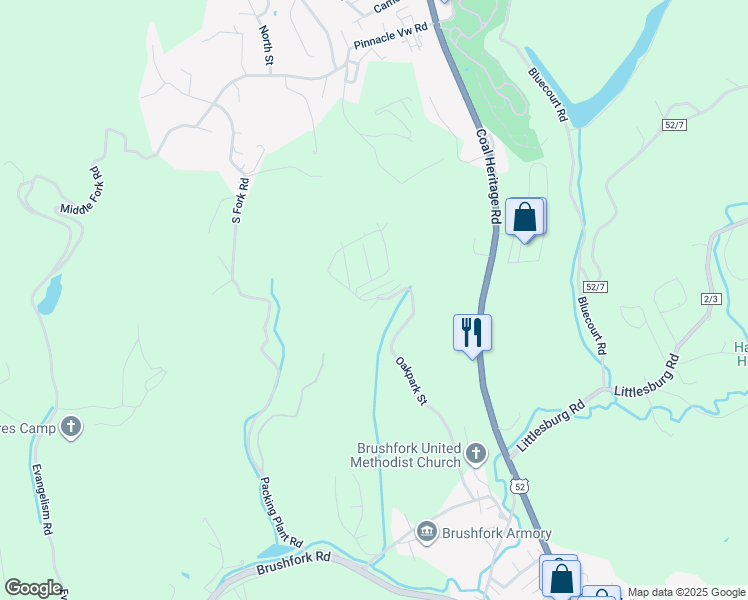 map of restaurants, bars, coffee shops, grocery stores, and more near Bottom St in Mercer