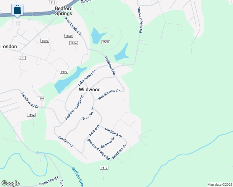 map of restaurants, bars, coffee shops, grocery stores, and more near 78 Woodbourne Drive in Lynchburg