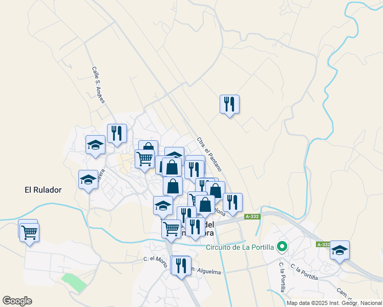 map of restaurants, bars, coffee shops, grocery stores, and more near 16 Calle los Puntos in Cuevas del Almanzora
