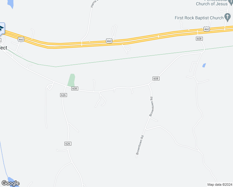 map of restaurants, bars, coffee shops, grocery stores, and more near 1092 Prospect Road in Prospect