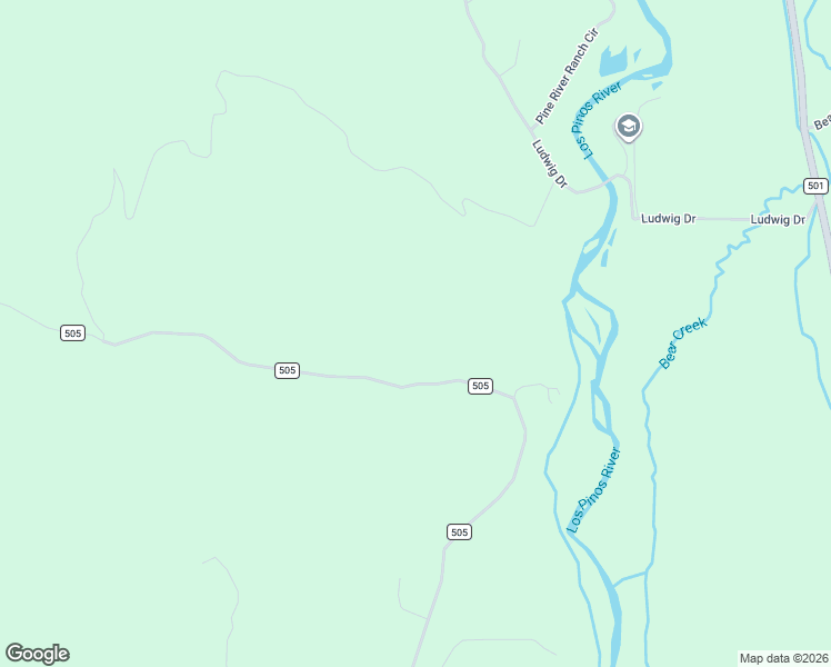 map of restaurants, bars, coffee shops, grocery stores, and more near 2462 County Road 505 in Bayfield