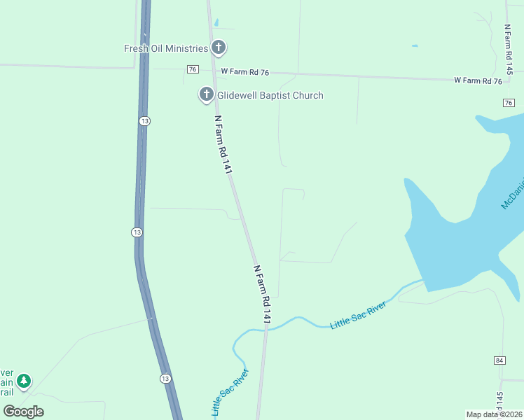 map of restaurants, bars, coffee shops, grocery stores, and more near 5528 North Farm Road 141 in Springfield