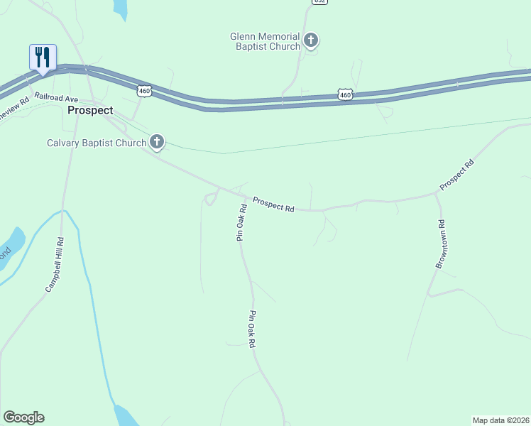 map of restaurants, bars, coffee shops, grocery stores, and more near in Prospect