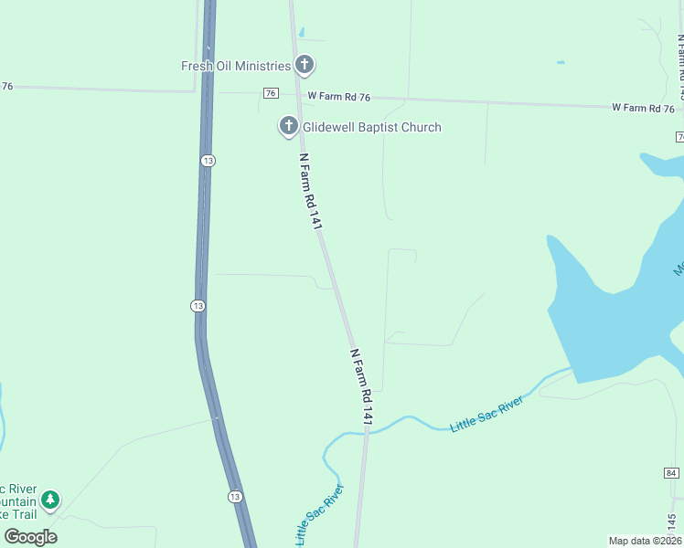 map of restaurants, bars, coffee shops, grocery stores, and more near 5528 North Farm Road 141 in Springfield