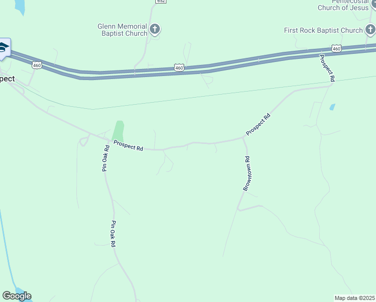 map of restaurants, bars, coffee shops, grocery stores, and more near 1092 Prospect Road in Prospect