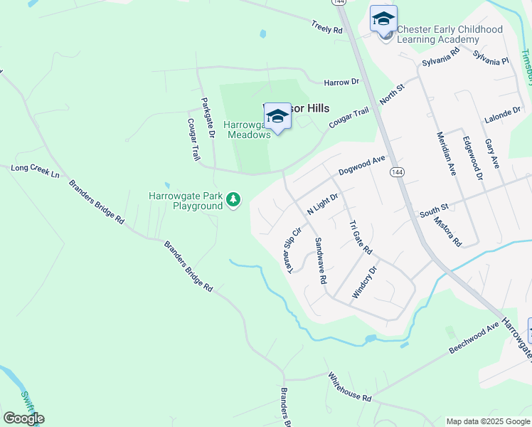 map of restaurants, bars, coffee shops, grocery stores, and more near 15825 Windseeker Court in Chester