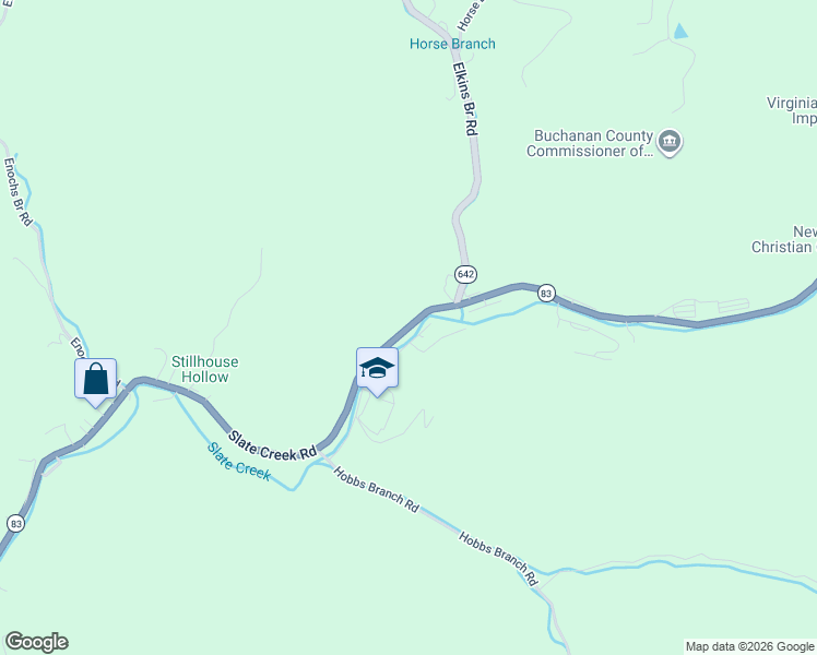 map of restaurants, bars, coffee shops, grocery stores, and more near 2929 Slate Creek Road in Grundy