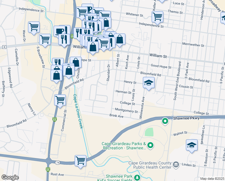 539 Albert Street, Cape Girardeau MO Walk Score