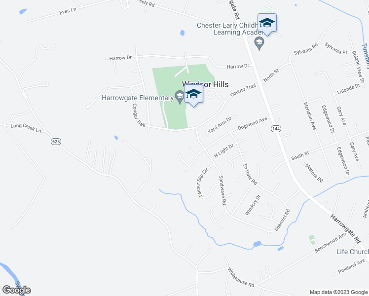 map of restaurants, bars, coffee shops, grocery stores, and more near 15806 Maritime Court in Chester