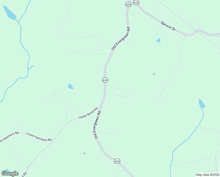 map of restaurants, bars, coffee shops, grocery stores, and more near 6194 Old Evergreen Road in Appomattox