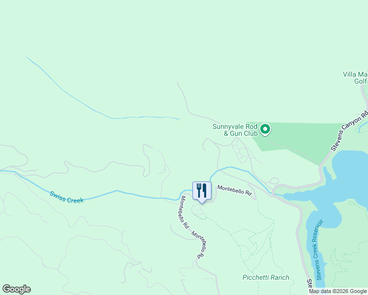 map of restaurants, bars, coffee shops, grocery stores, and more near 13220 Peacock Court in Cupertino