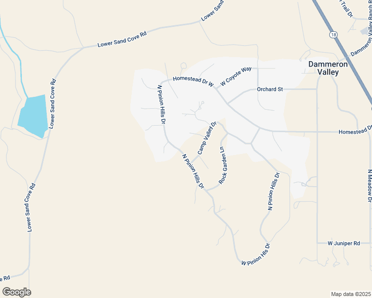 map of restaurants, bars, coffee shops, grocery stores, and more near 622 North Pinion Hills Drive in Dammeron Valley