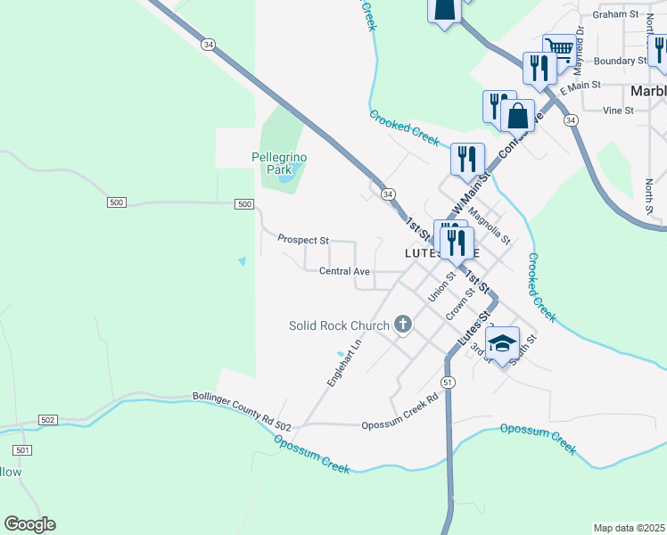 map of restaurants, bars, coffee shops, grocery stores, and more near 309 Central Avenue in Marble Hill