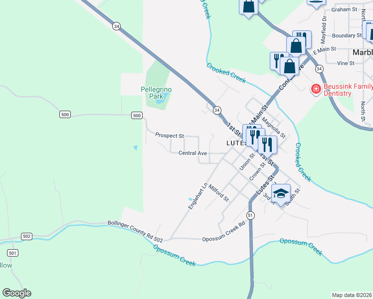 map of restaurants, bars, coffee shops, grocery stores, and more near 309 Central Avenue in Marble Hill