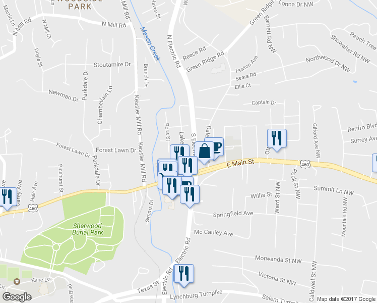 map of restaurants, bars, coffee shops, grocery stores, and more near 102 Lakehurst Avenue in Salem