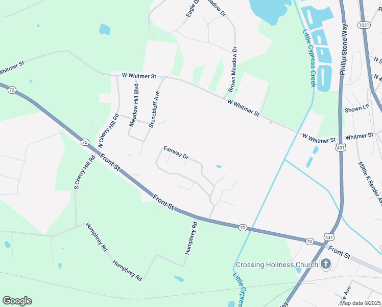 map of restaurants, bars, coffee shops, grocery stores, and more near 147 Fairway Drive in Central City