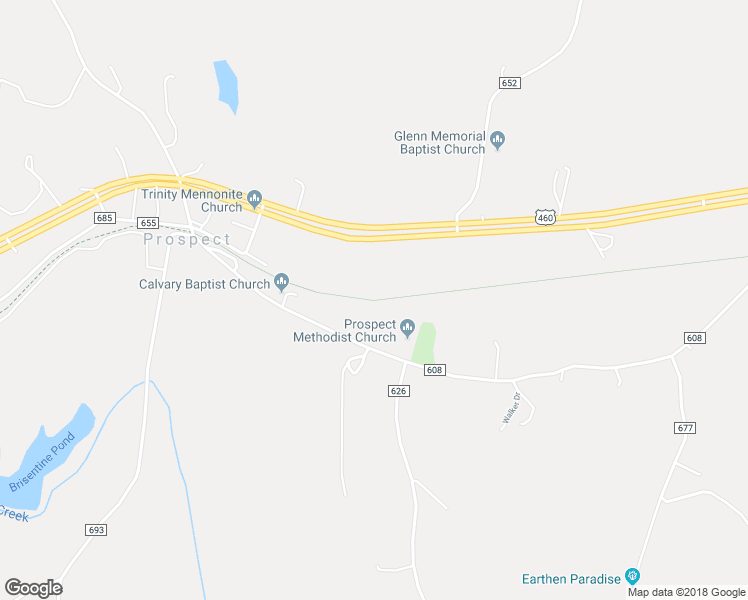 map of restaurants, bars, coffee shops, grocery stores, and more near High Bridge Trail in Prospect