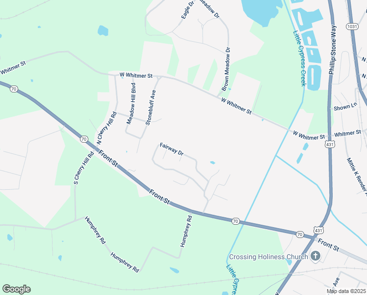 map of restaurants, bars, coffee shops, grocery stores, and more near 147 Fairway Drive in Central City