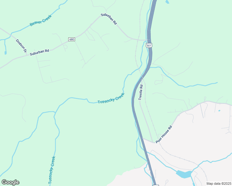 map of restaurants, bars, coffee shops, grocery stores, and more near Meli Drive in Campbell County